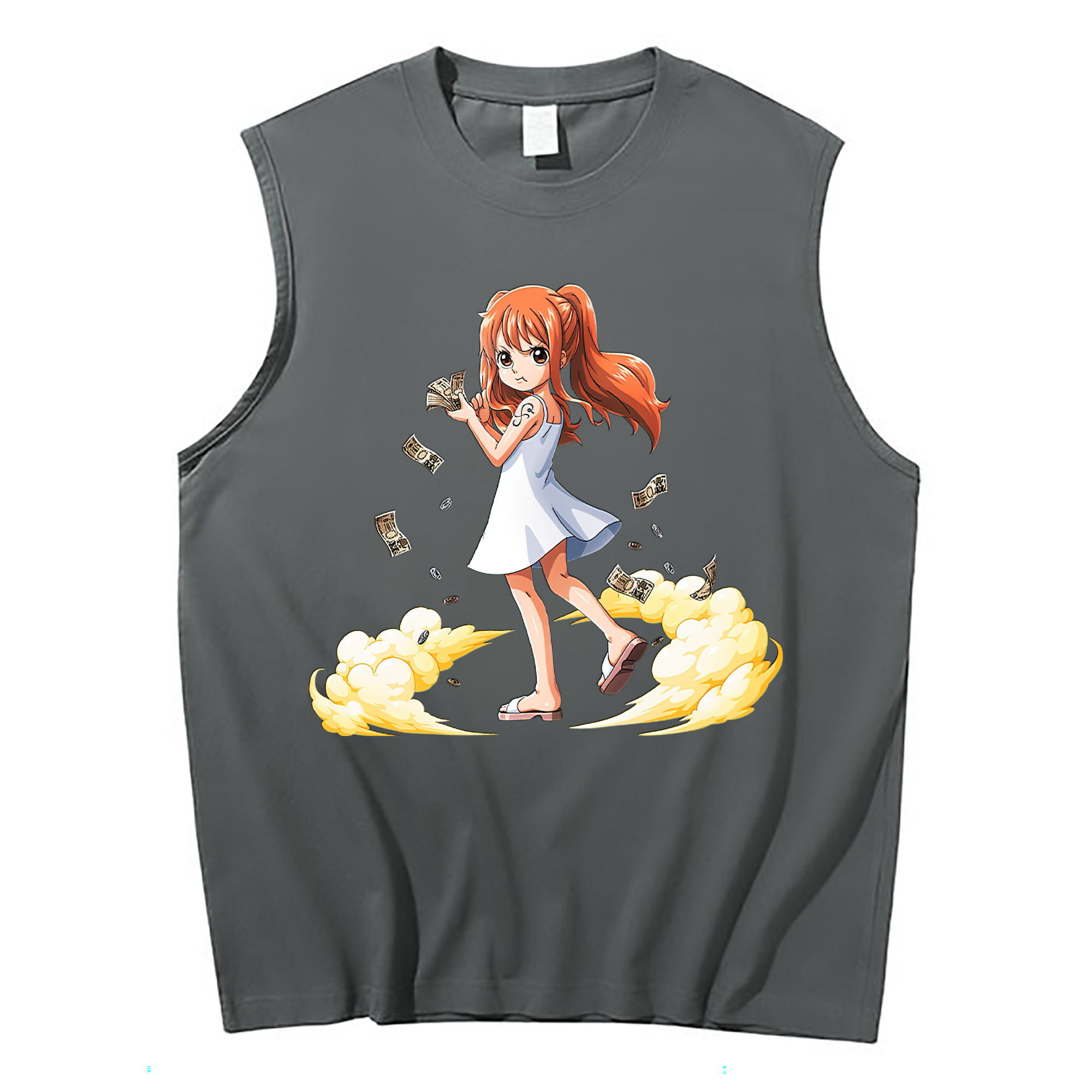 ワンピース ナミ ONE PIECE Nami コットン100％タンクトップ（フロントプリント）